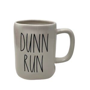 Rae Dunn Run Mug Large Coffee Cup Ceramic Magenta LL Farmhouse Gift White 16oz